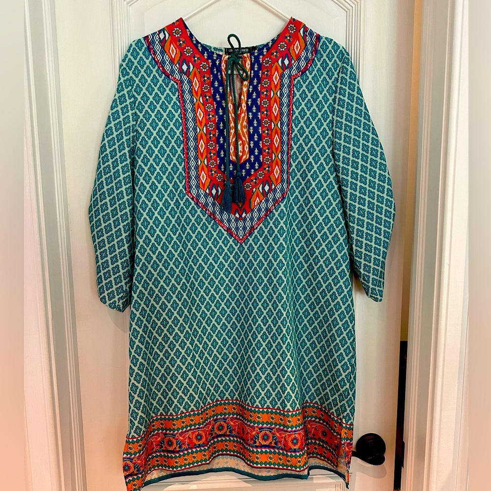 Teal & Pink dress
